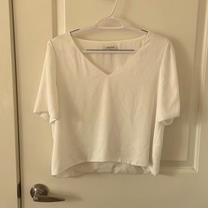 White Short Sleeved Babaton Blouse